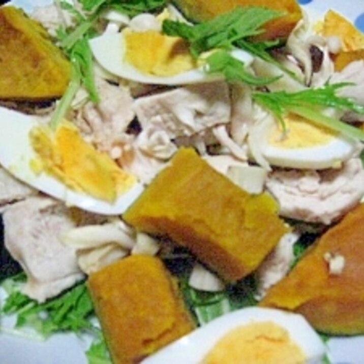 カボチャと卵のサラダ